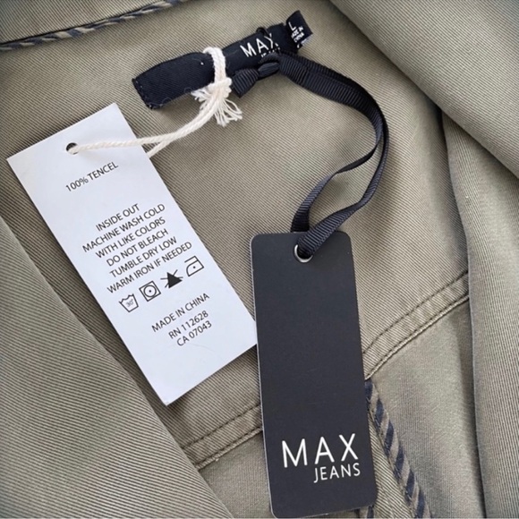 MAX Jeans Waterfall Drawstring Waist Duster Jacket - Lg NWT - Picture 9 of 10